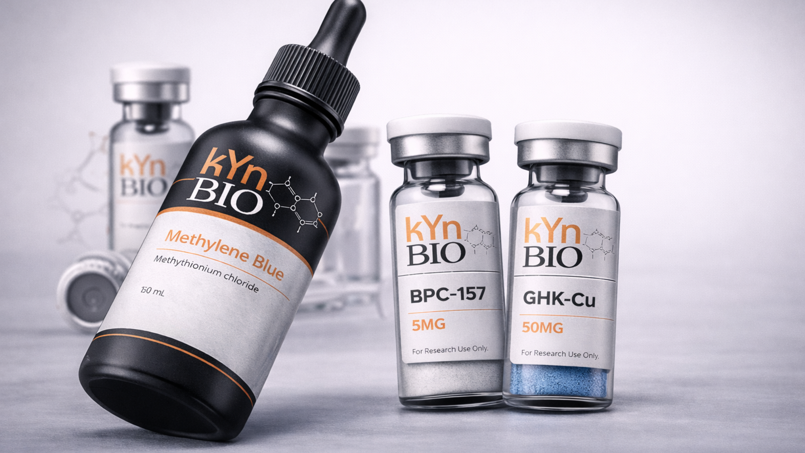 BPC-157, GHK-Cu, Methylene Blue research peptides